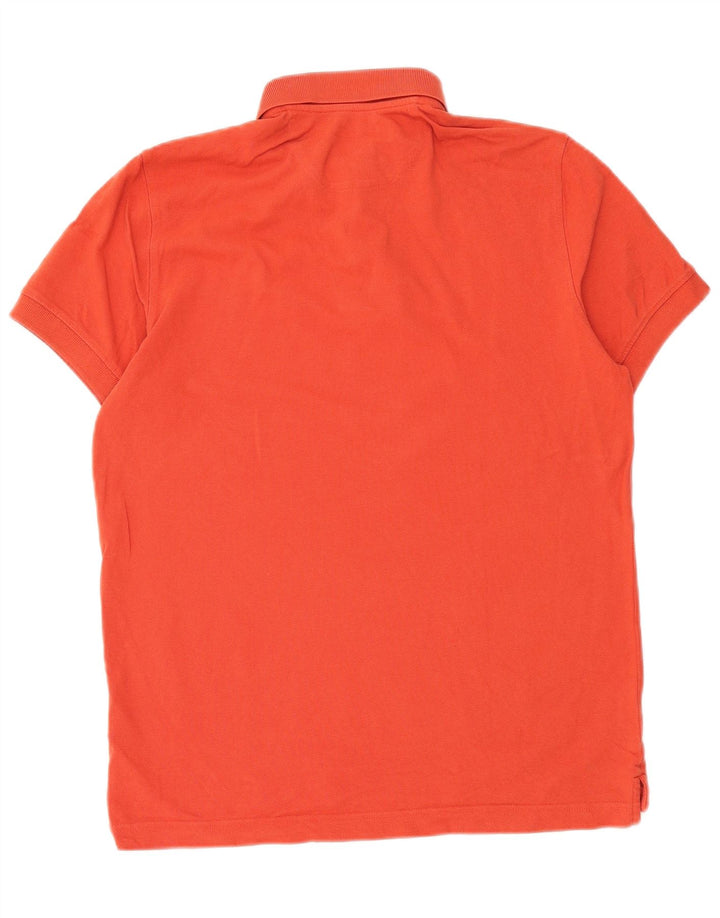 MASSIMO DUTTI Mens Polo Shirt Medium Orange Cotton