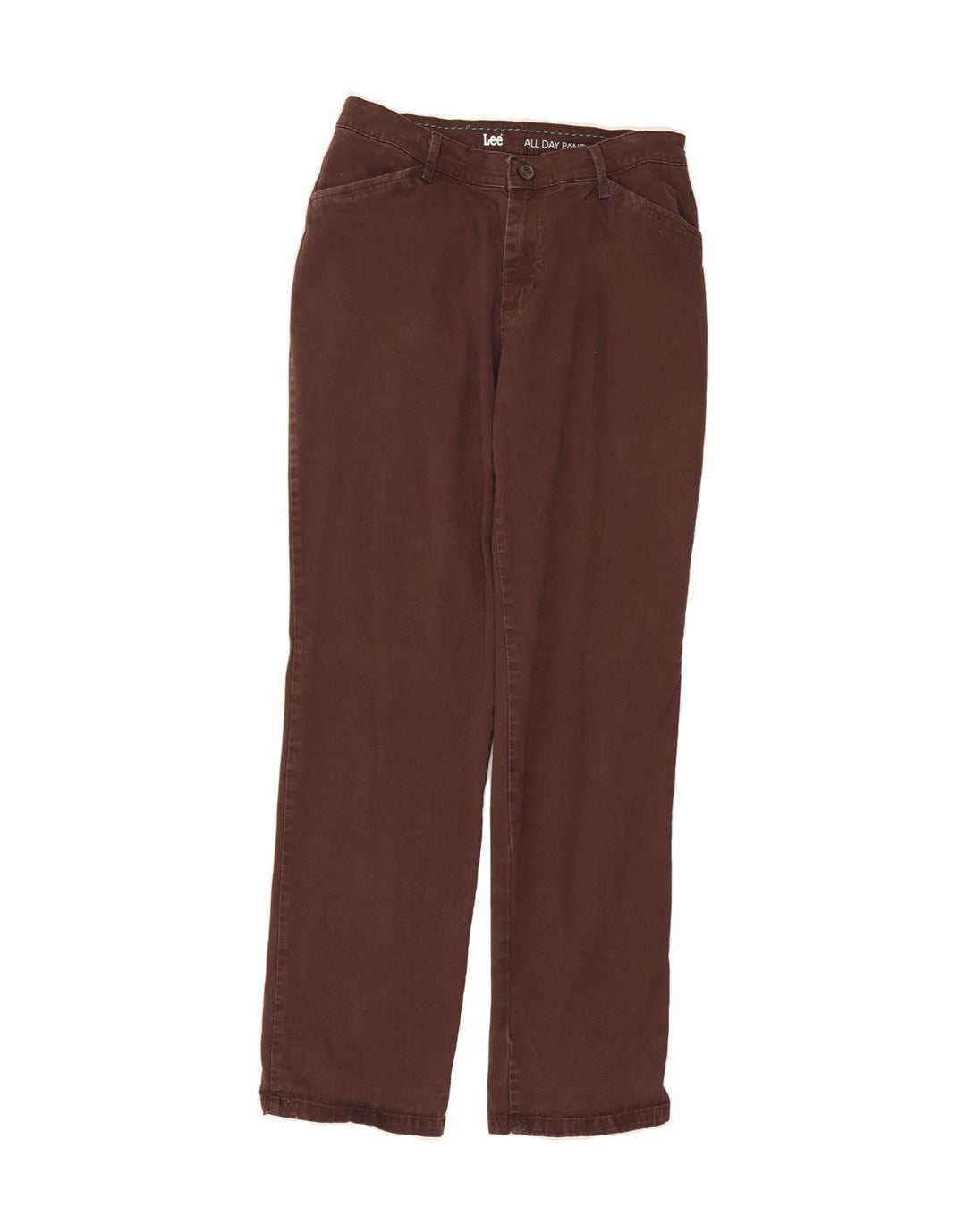 LEE Womens Straight Casual Trousers US 6 Medium W28 L30 Brown Vintage Lee and Second-Hand Lee from Messina Hembry 