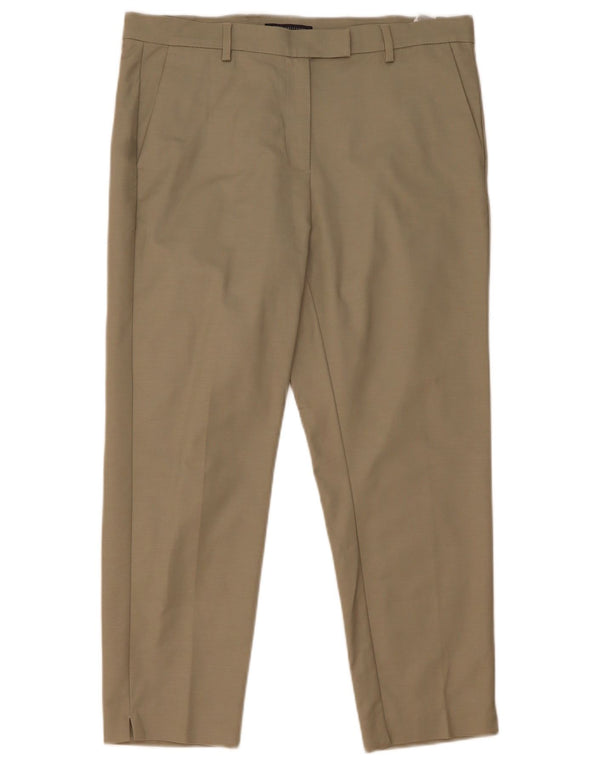 Marks & Spencer Womens Straight Suit Trousers UK 16 Large W36 L26 Green