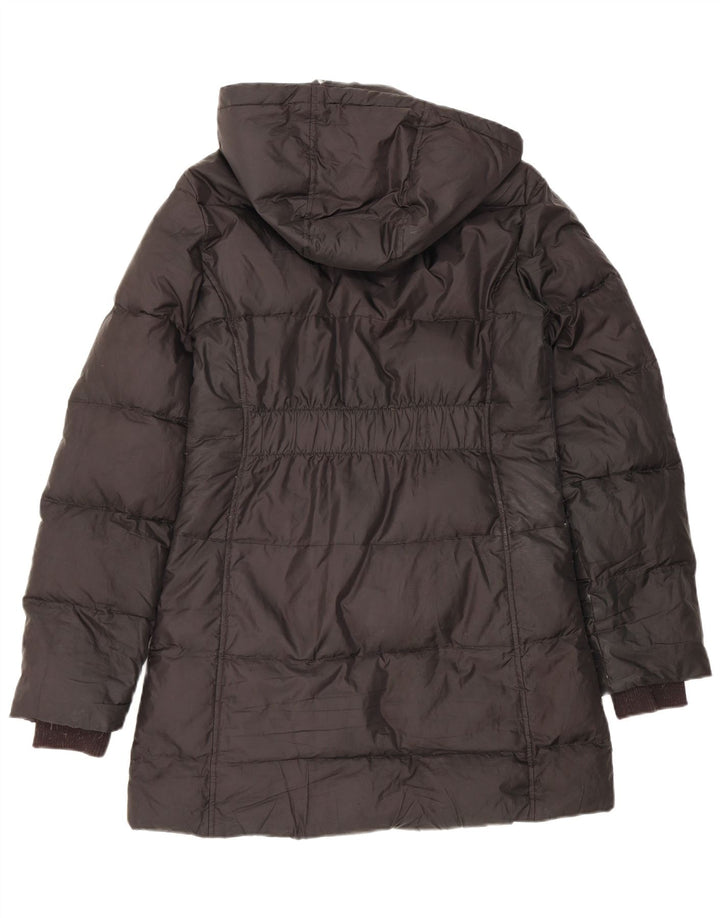 Replay Abrigo acolchado con capucha para mujer UK 44 Grande Poliéster negro
