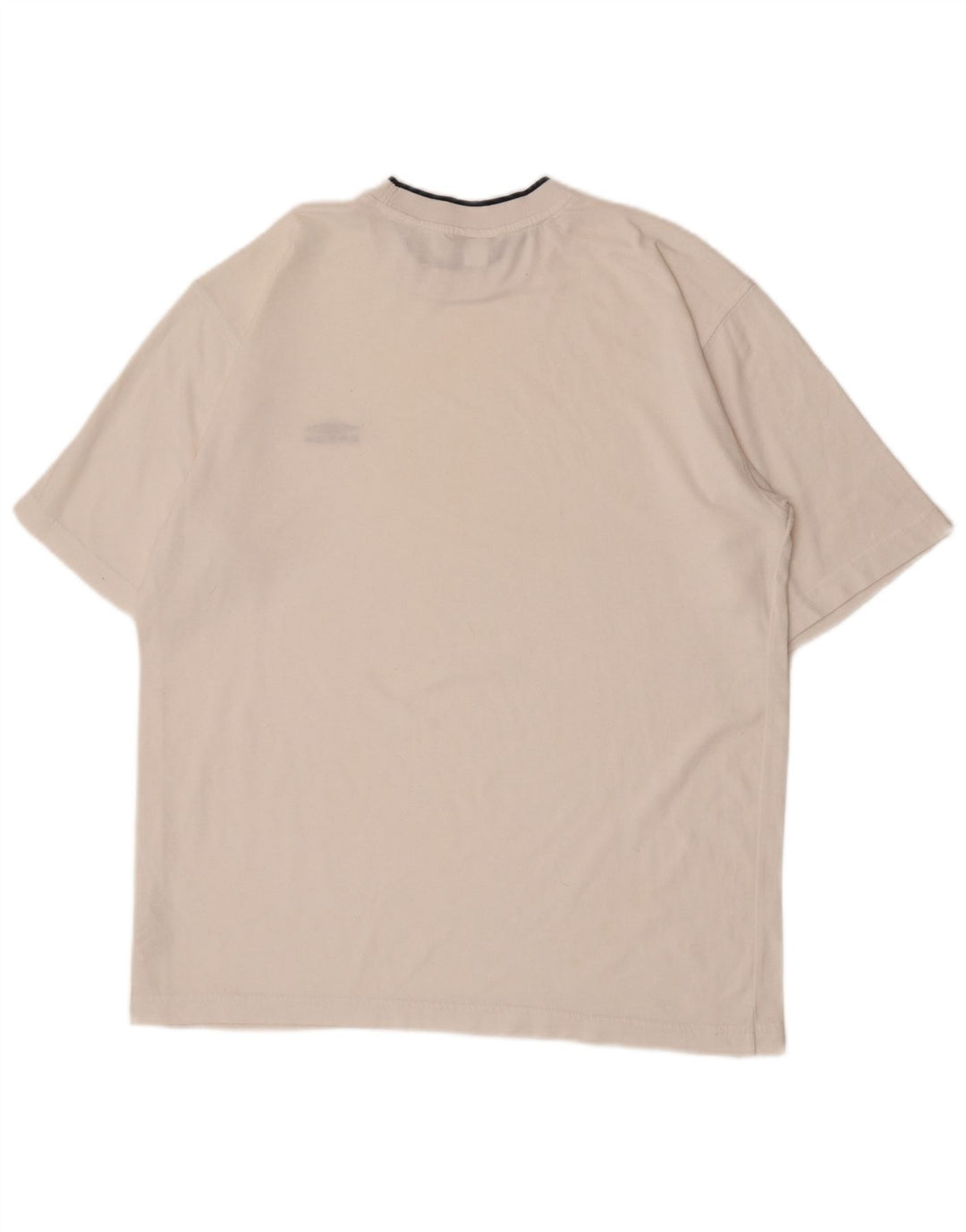 Umbro Mens Graphic T-Shirt Top Large Off White Polyester