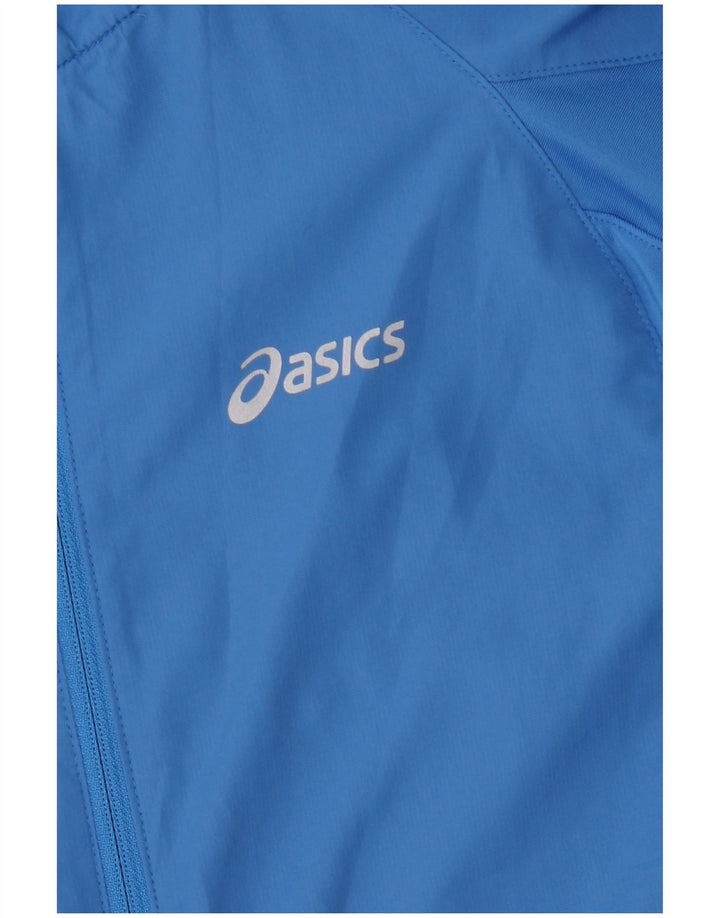 Asics Womens Tracksuit Top Jacket UK 8 Small Blue