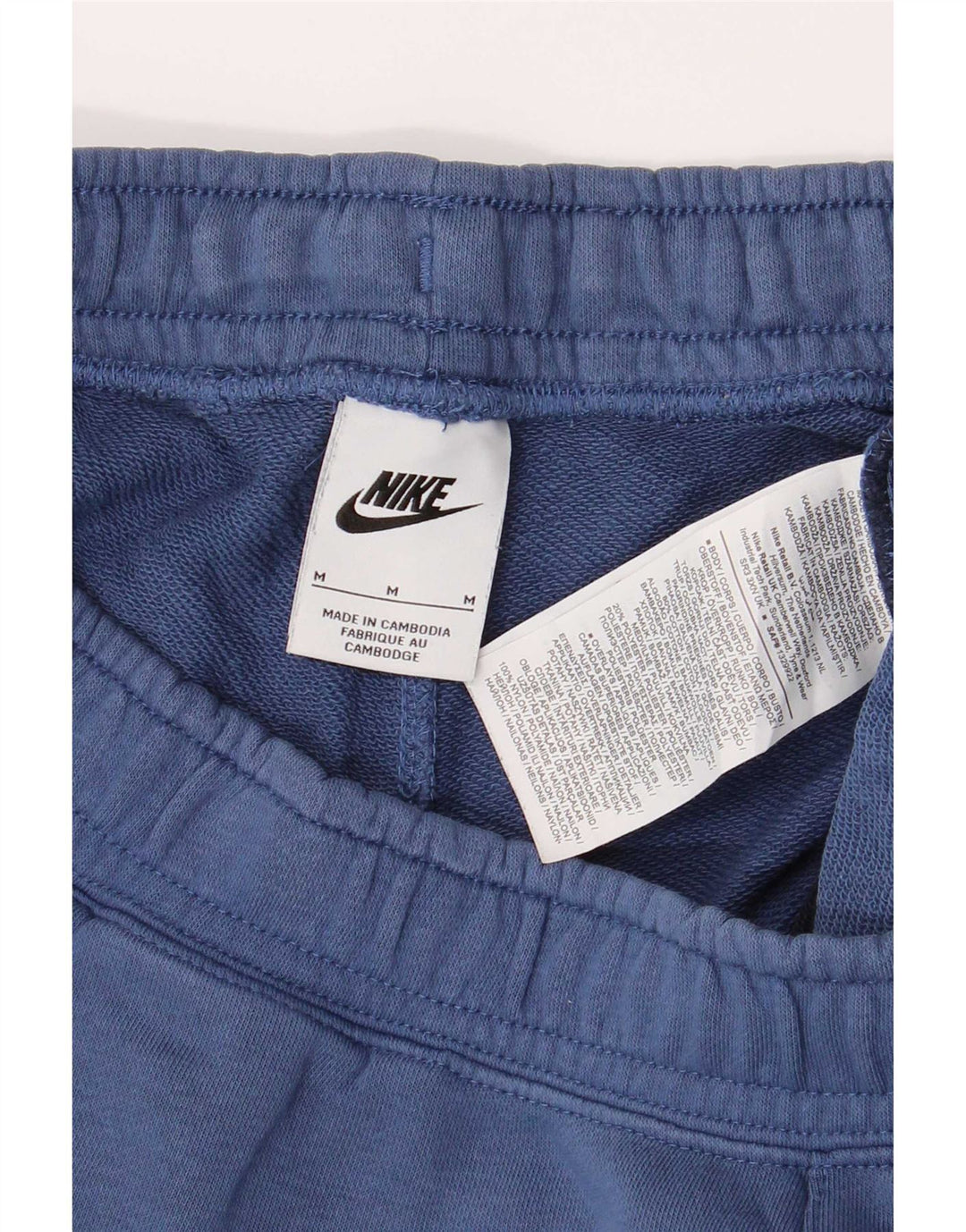 Pantaloncini sportivi Nike da uomo in cotone color block blu medio