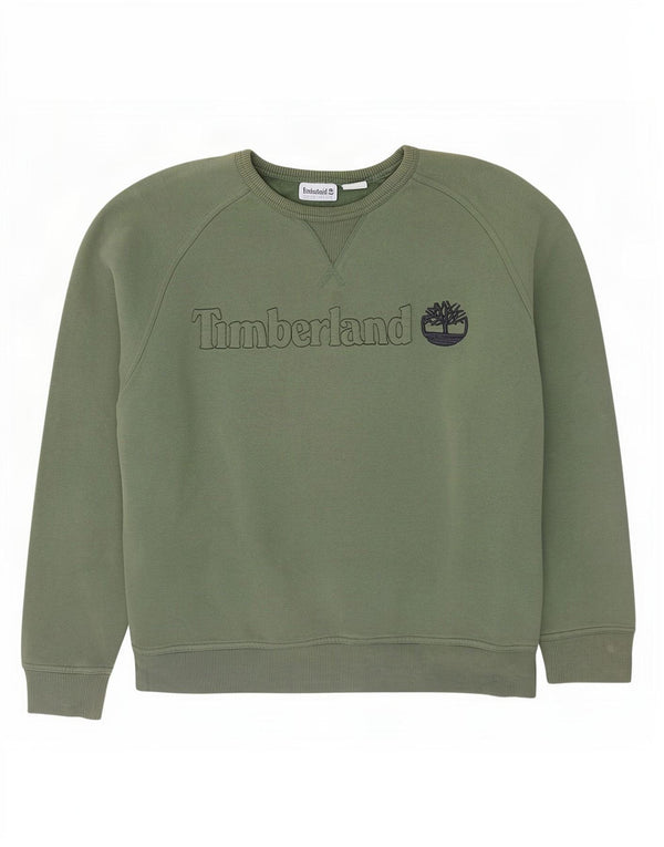 Timberland Sweat-shirt graphique pour homme en coton vert grand