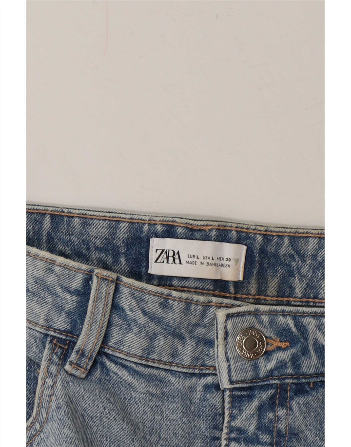 Zara Femme Jupe En Jean Large W30 Bleu