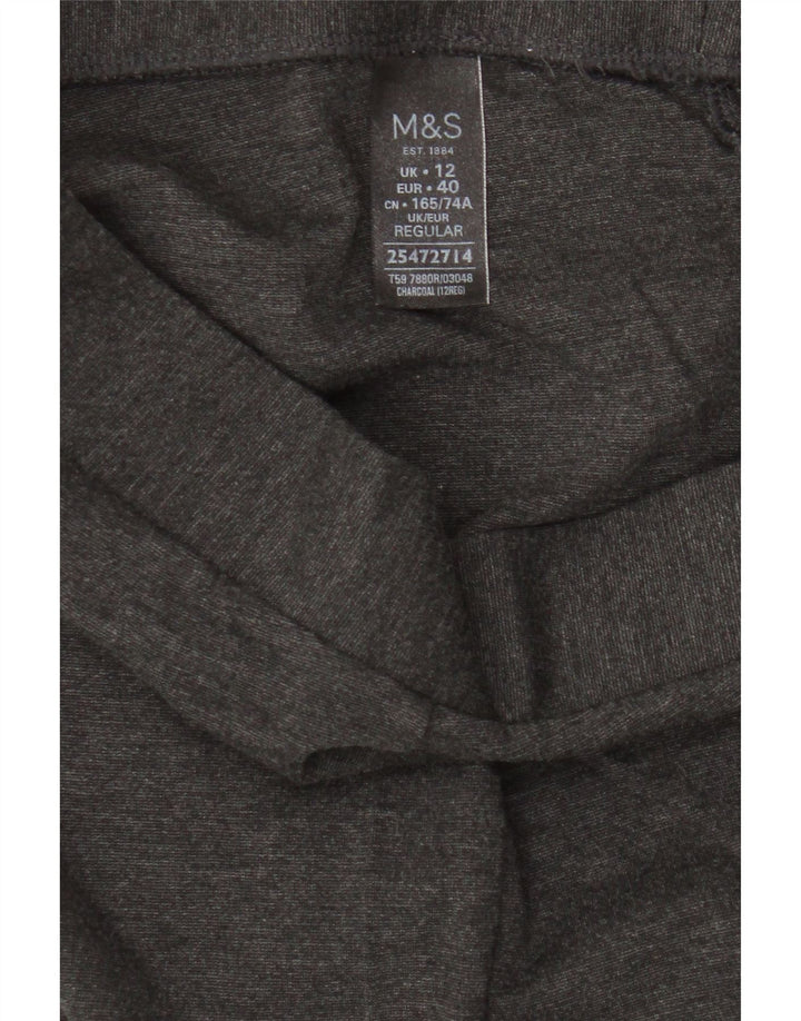 Marks & Spencer Womens Crop Leggings UK 12 Medium  Grey Viscose