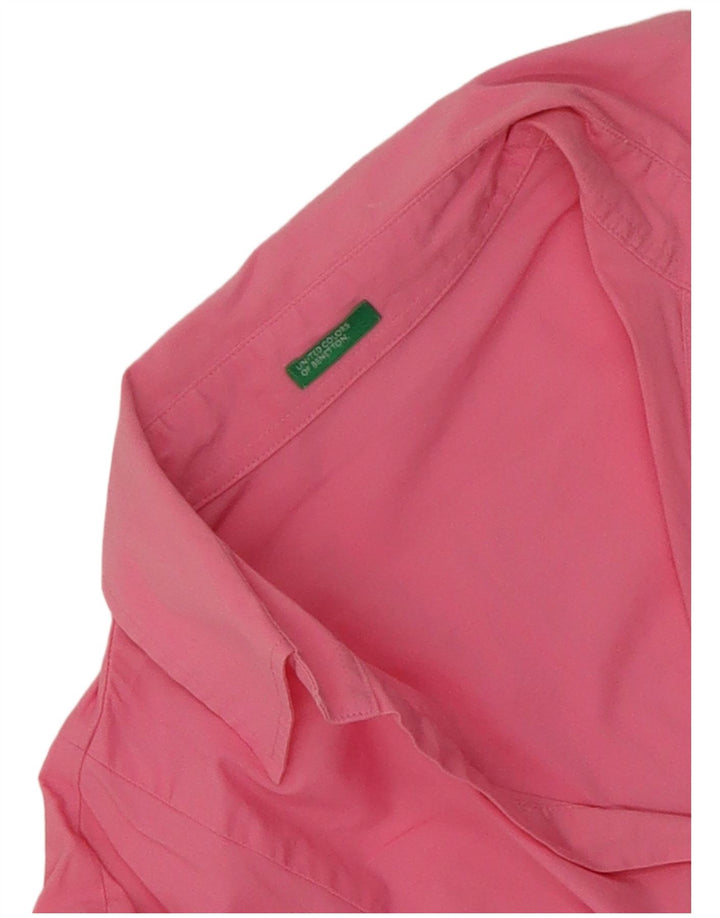 Benetton γυναικείο πουλόβερ πουκάμισο UK 12 Medium Pink