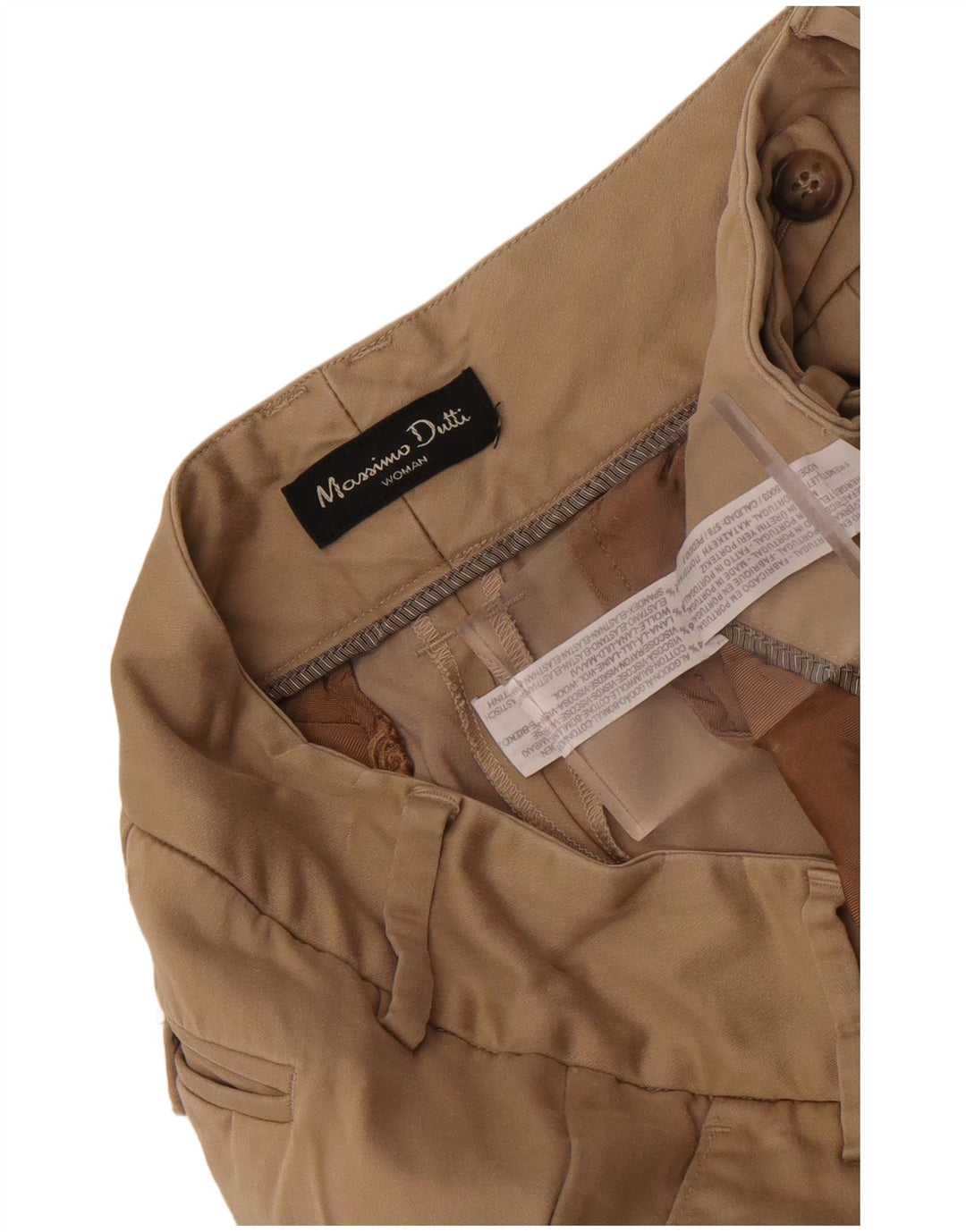 Massimo Dutti Damen gerade Chinohose EU 40 Medium W30 L30 Beige