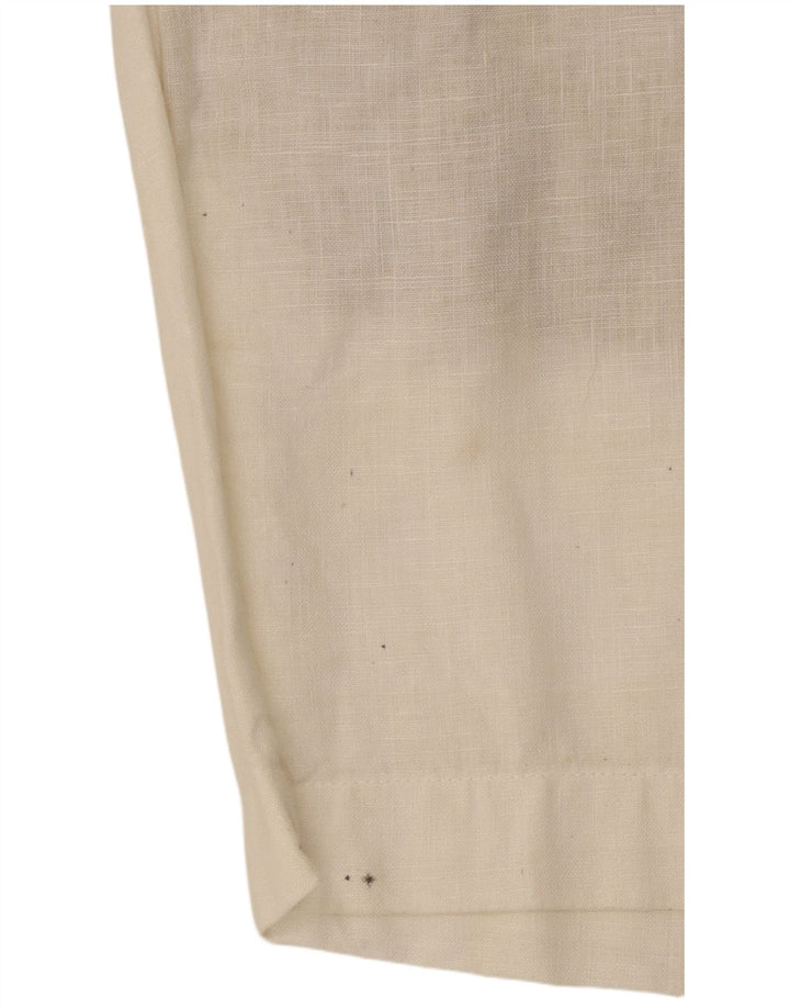 Pantaloncini chino da donna Zara piccoli W30 lino bianco