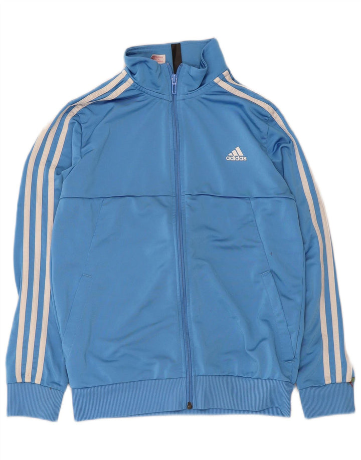 Jachetă Adidas Aeroready pentru trening pentru băieți 12-13 ani, poliester albastru