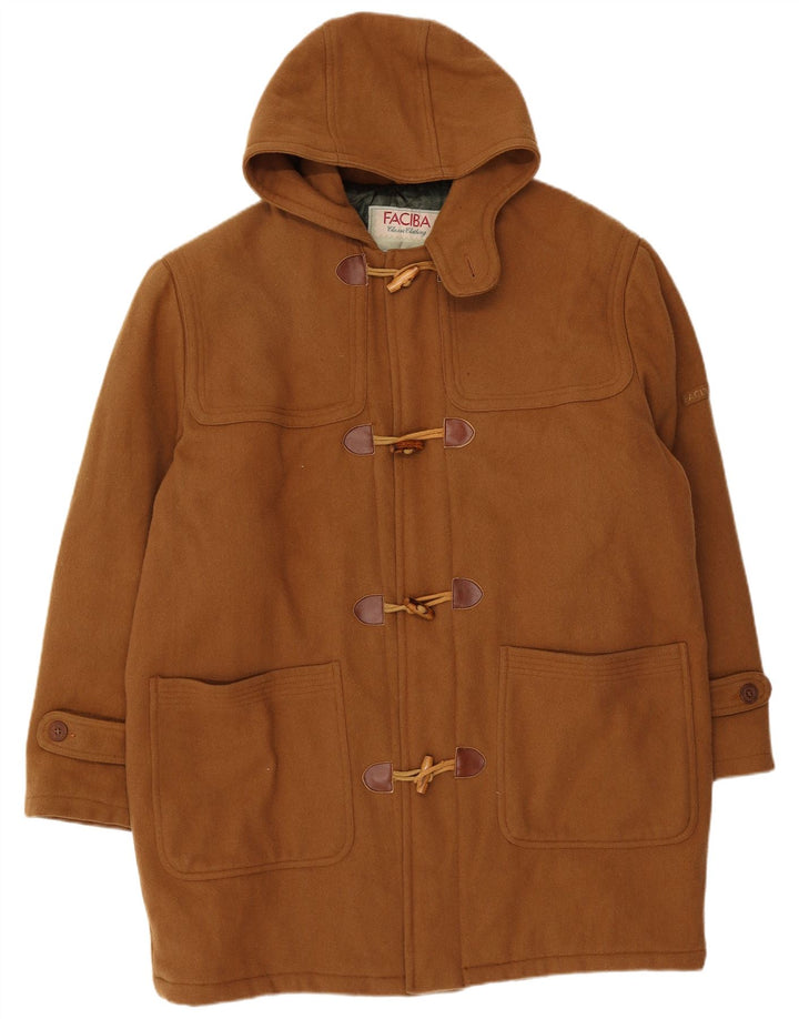 Montgomery con cappuccio da uomo Faciba IT 50 Large in lana marrone