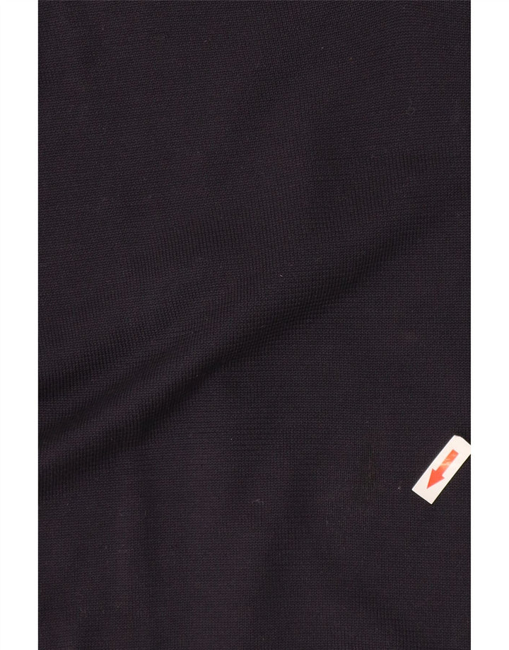 Dkny Mens V-Neck Jumper Sweater XL Navy Blue Silk