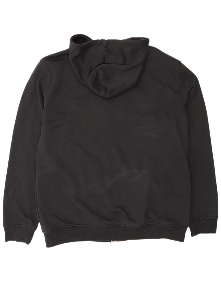 K-Way Mens Zip Hoodie Sweater 2XL Black Polyester