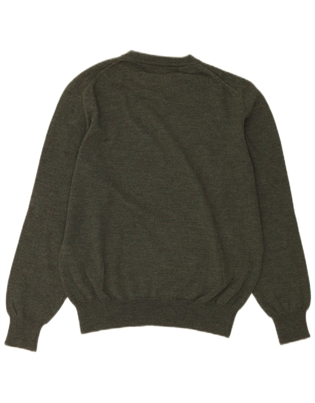 Trussardi Mens Crew Neck Jumper Sweater Small Green Virgin Wool