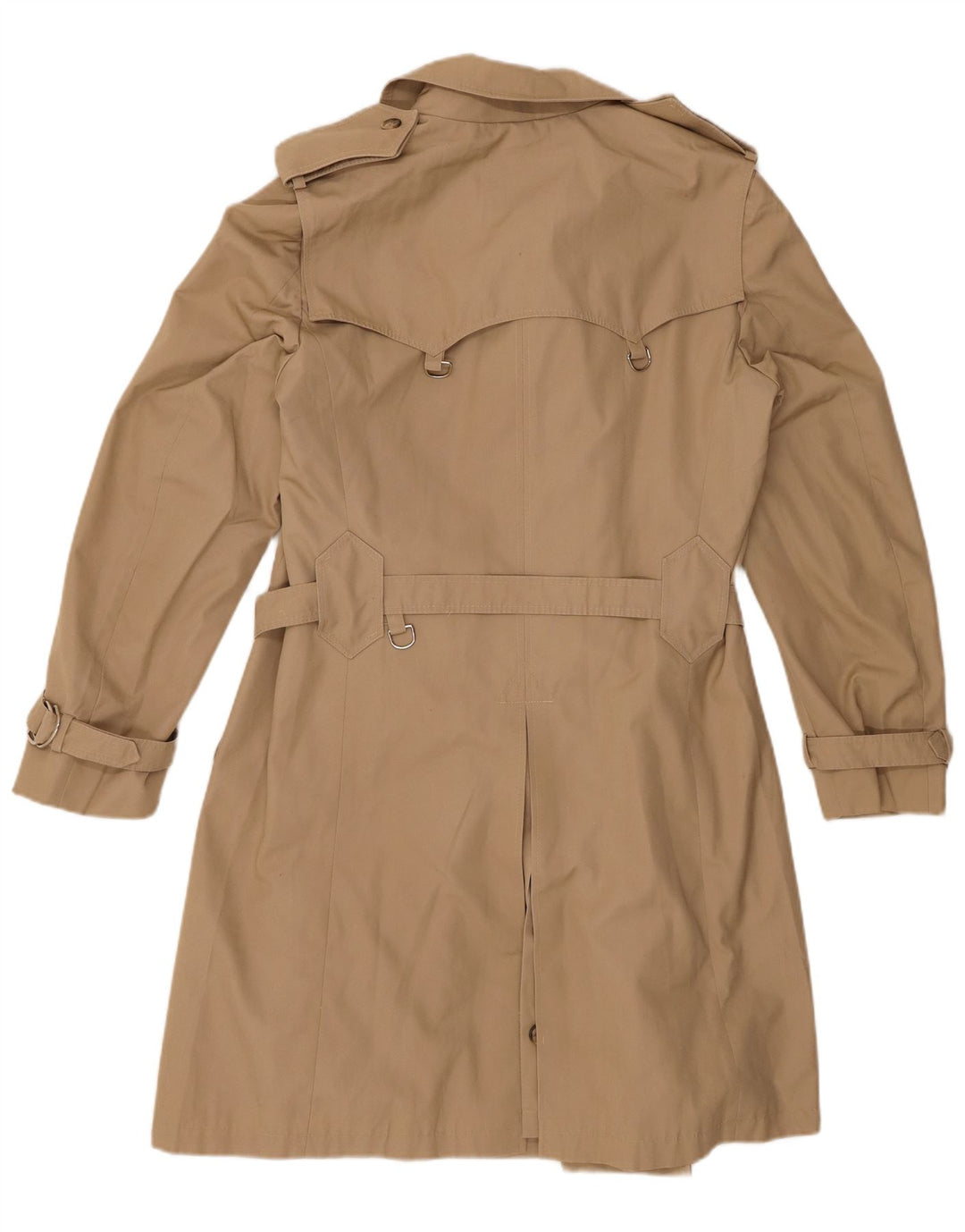 Vintage Womens Trench Coat UK 12 Medium Beige Synthetic