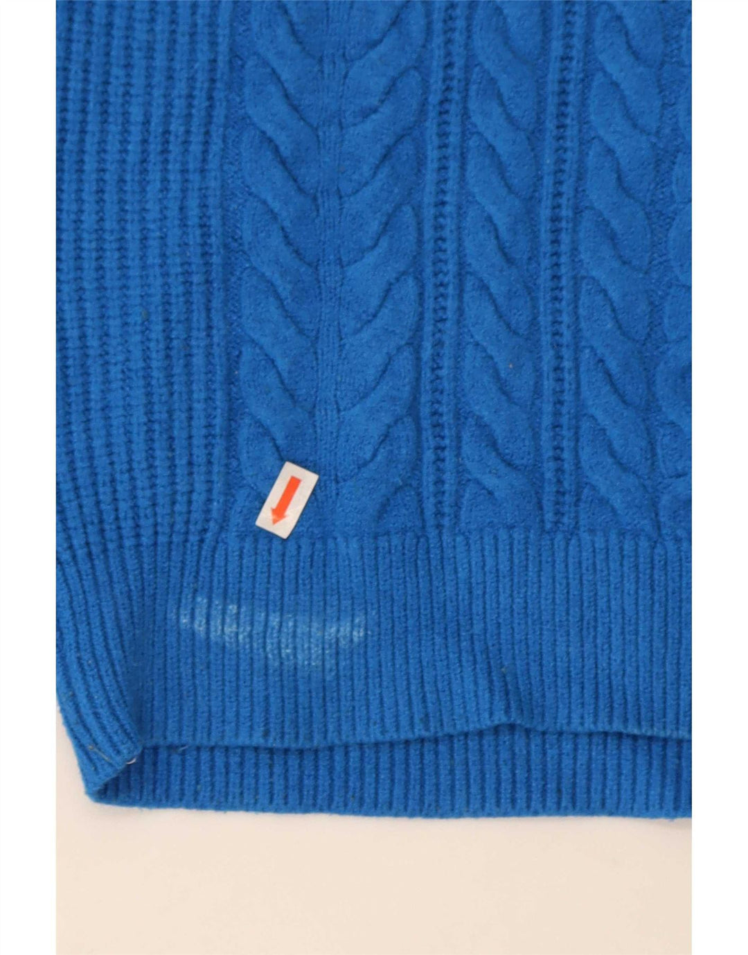Marks & Spencer Womens Turtle Neck Jumper Sweater UK 16 Large Blue Viscose