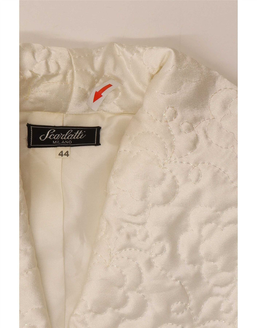 Vintage kvinders 2-delt nederdelsæt IT 44 Medium W28 Hvid viskose
