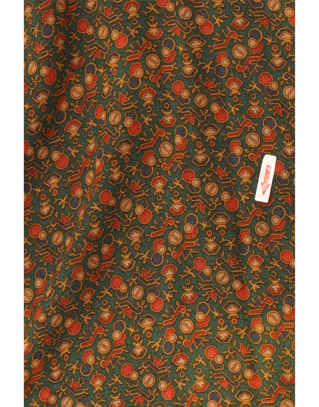 VINTAGE herreskjorte stor kaki geometrisk viskose