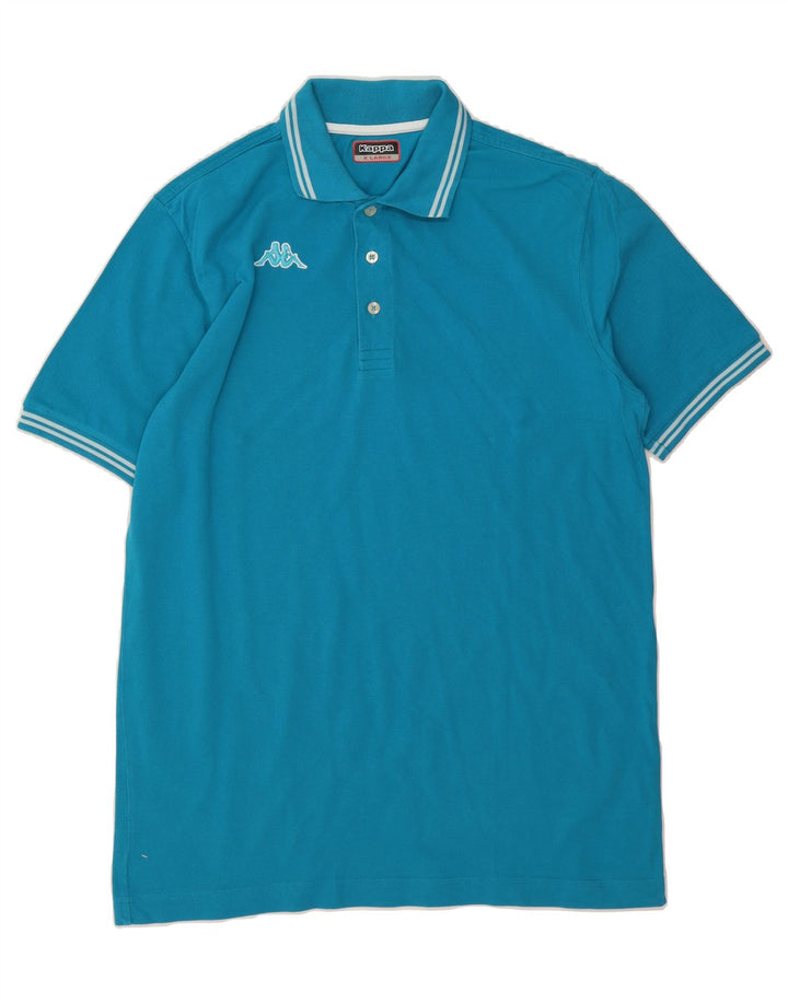 KAPPA Mens Polo Shirt XL Blue Cotton Vintage Kappa and Second-Hand Kappa from Messina Hembry 