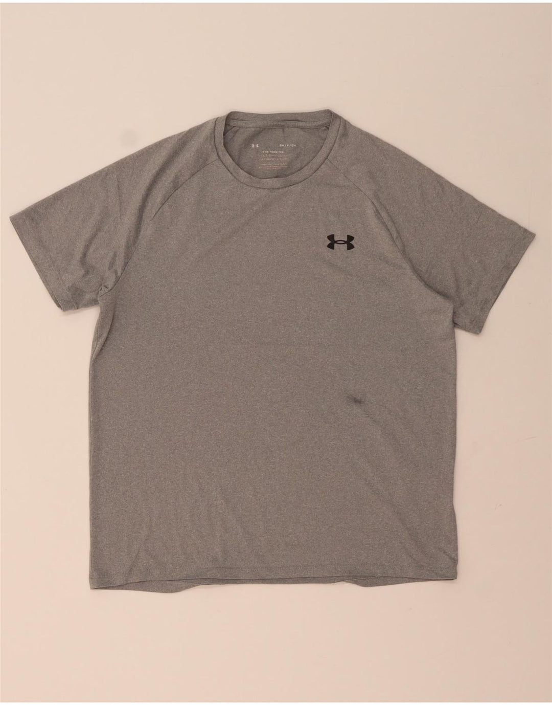 T-shirt da uomo vestibilità ampia Under Armour, piccola, in poliestere grigio