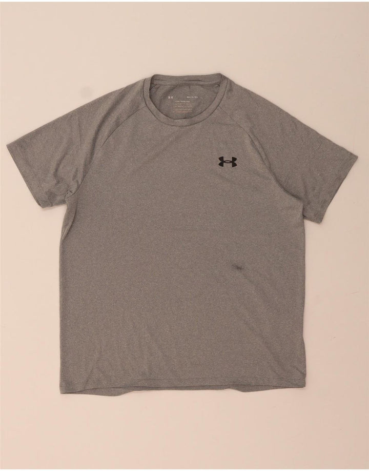 T-shirt da uomo vestibilità ampia Under Armour, piccola, in poliestere grigio