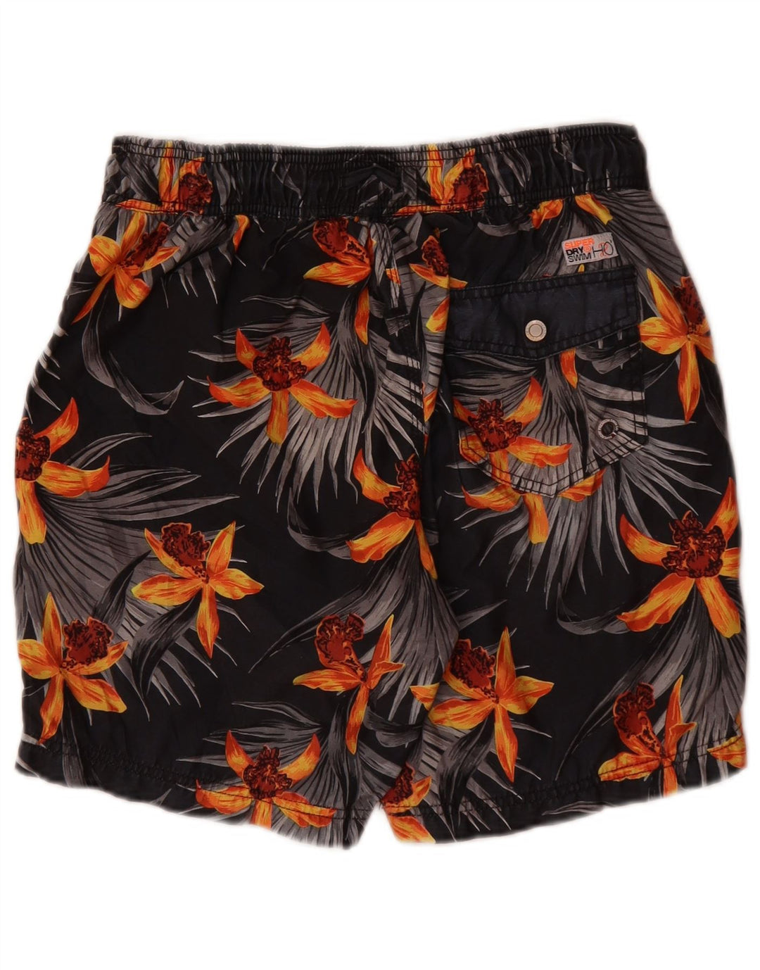 Superdry Badeshorts til mænd mellemgrå blomsterpolyester
