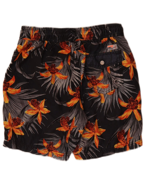 Pantaloncini da bagno da uomo Superdry Poliestere floreale grigio medio