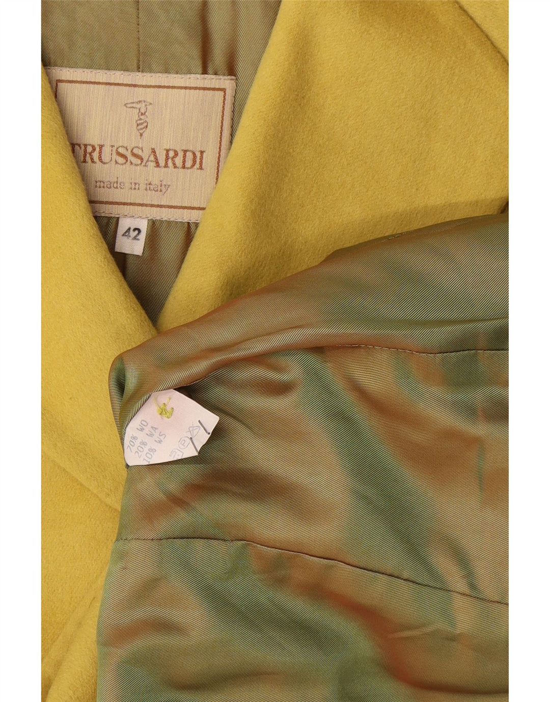 Giacca Blazer Donna Trussardi Manica 3/4 IT 42 Giallo Medio