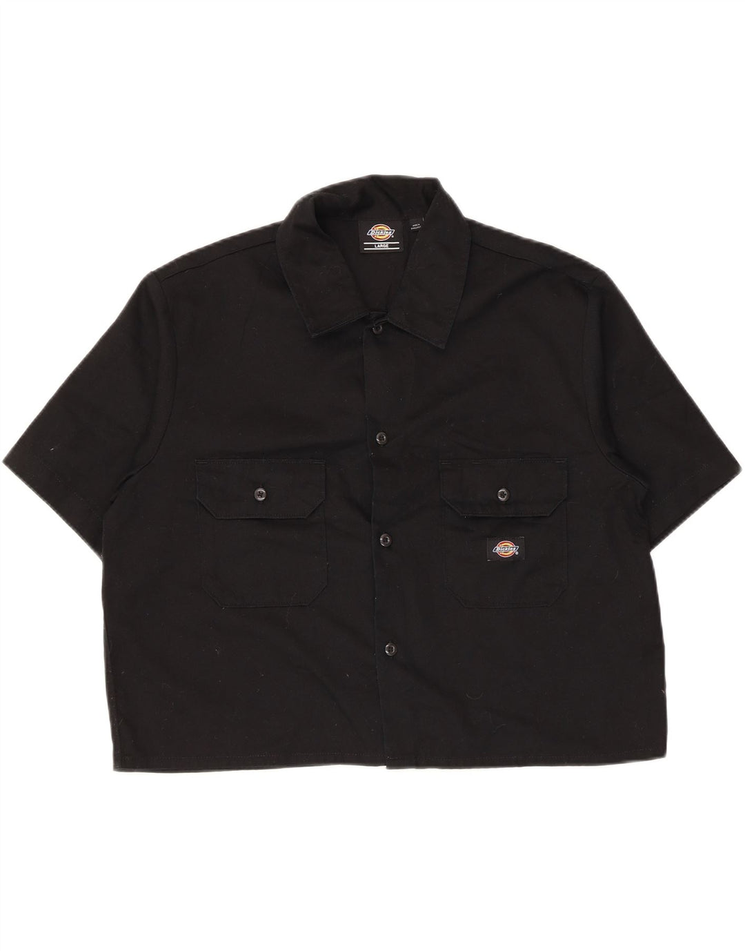 Dickies kortærmet skjorte til kvinder UK 16 Stor sort polyester