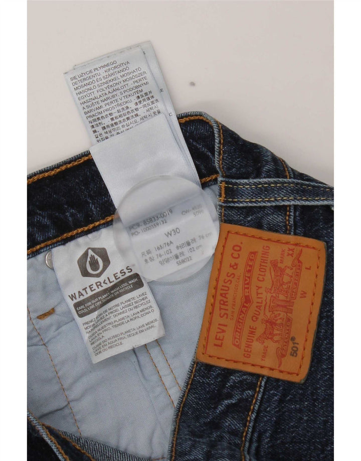 Levi's Womens 501 Denim Shorts W30 Medium Navy Blue Cotton