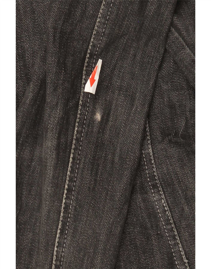 Marella Chaqueta Vaquera para Mujer UK 46 Grande Algodón Gris