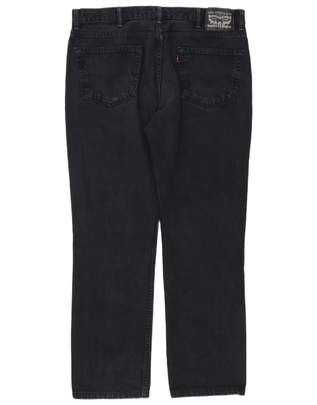 Levi's Mens Distressed Straight Jeans W38 L32 Black Cotton