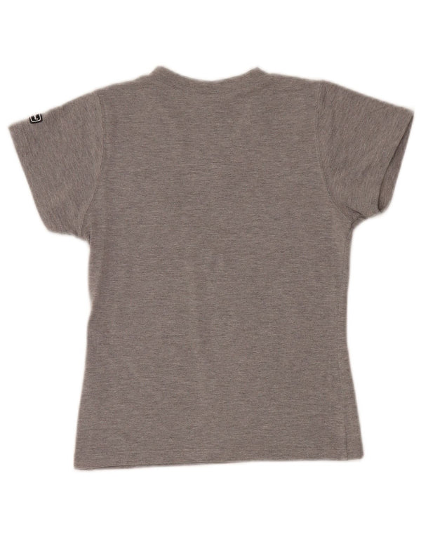 Champion Damen T-Shirt Top UK 8 Small Grau Baumwolle