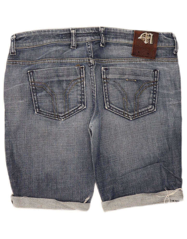 Miss Sixty Womens Marvel Denim Shorts W30 Medium Blue Cotton