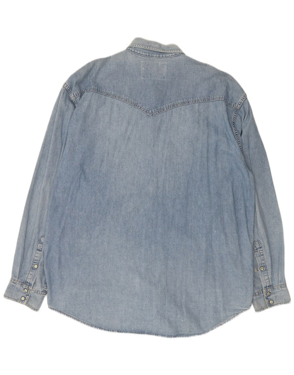 Wrangler Chemise en jean pour homme 2XL Bleu Coton