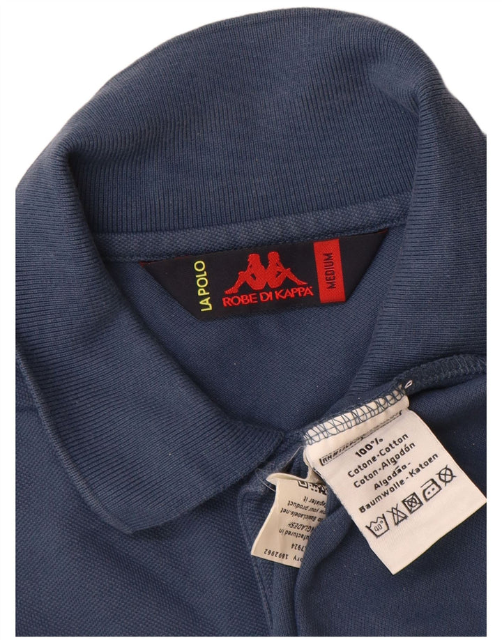Kappa Mens Polo Shirt Medium Navy Blue Cotton