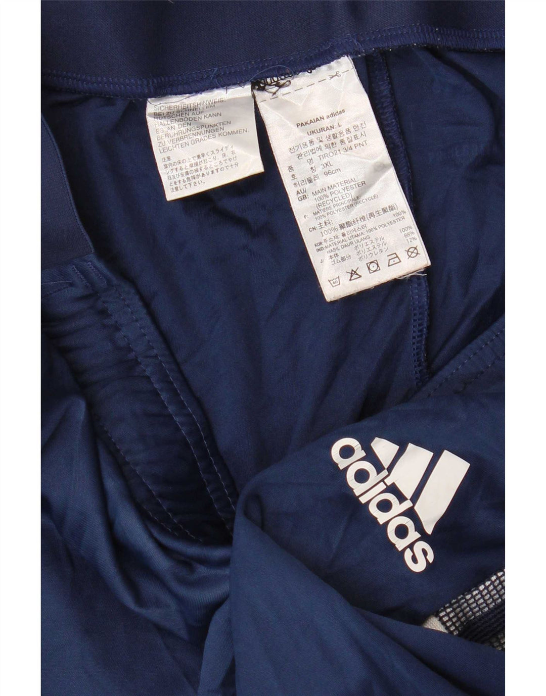 Adidas Mens Aeroready Bermuda Sport Shorts Large Navy Blue Polyester