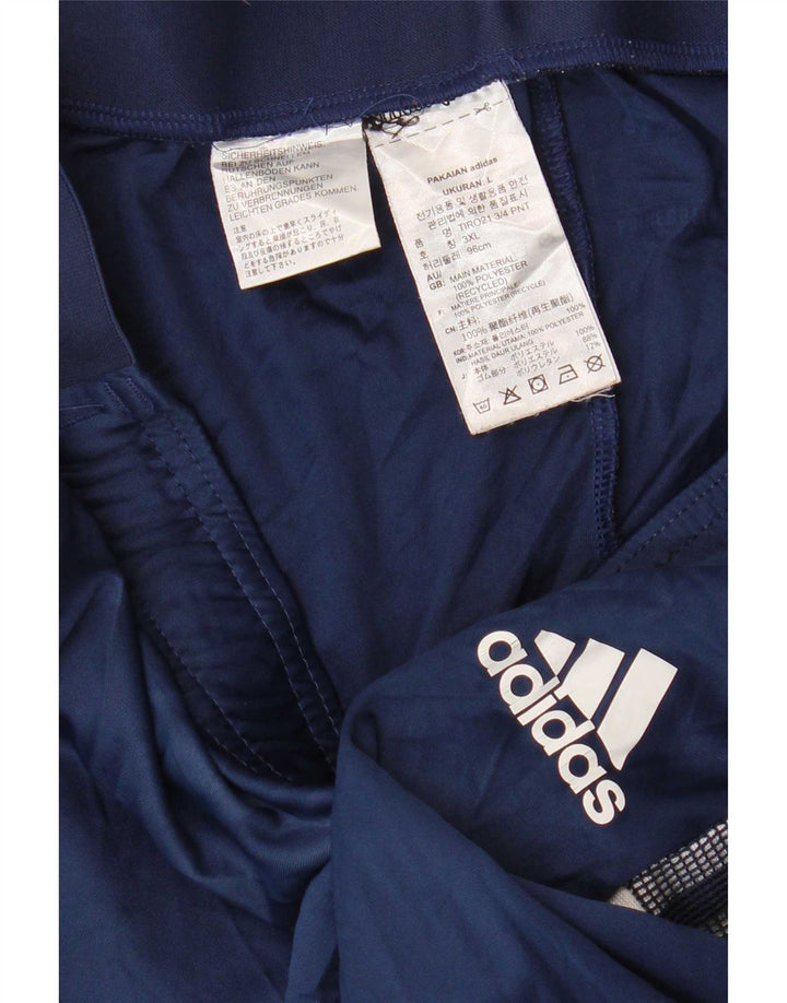 Adidas Mens Aeroready Bermuda Sport Shorts Large Navy Blue Polyester