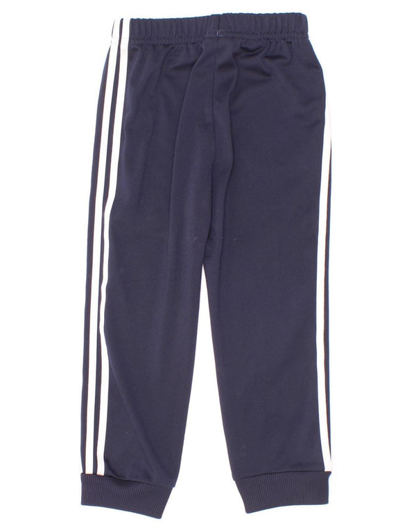 Adidas meninos calças de treino joggers 2-3 anos azul marinho poliéster