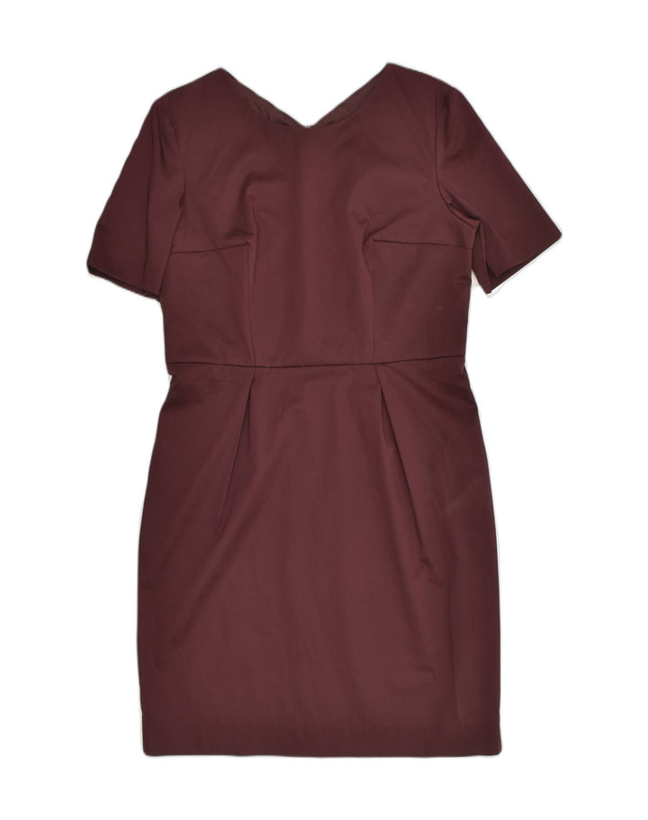 VINTAGE Womens Basic Dress IT 42 Medium Maroon | Vintage Vintage | Thrift | Second-Hand Vintage | Used Clothing | Messina Hembry 