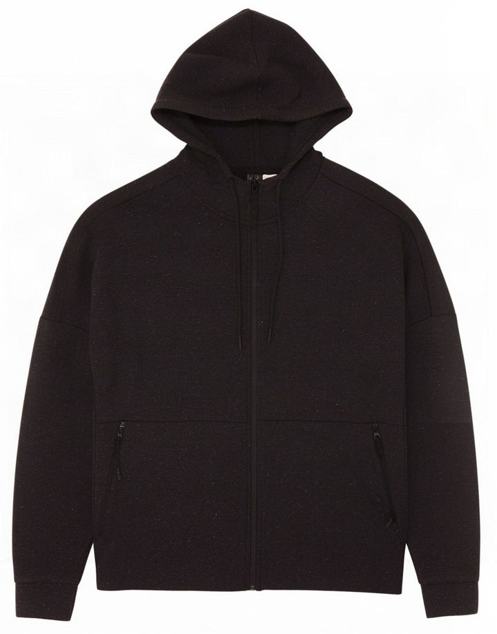 Adidas Mens Zip Hoodie Sweater Medium Grey Flecked