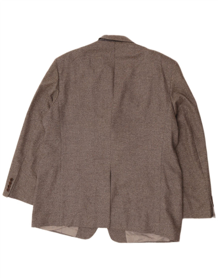 Marks & Spencer Mens 3 Button Blazer Jacket UK 46 XL Grey Wool