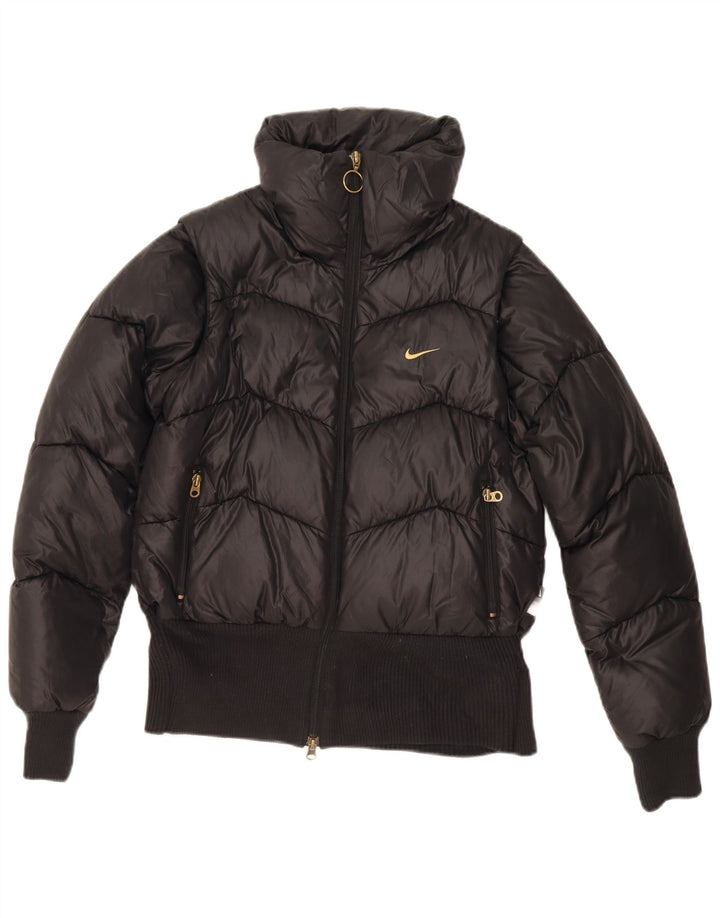 Nike Veste matelassée coupe ample pour femme UK 8/10 Petit Noir Polyester