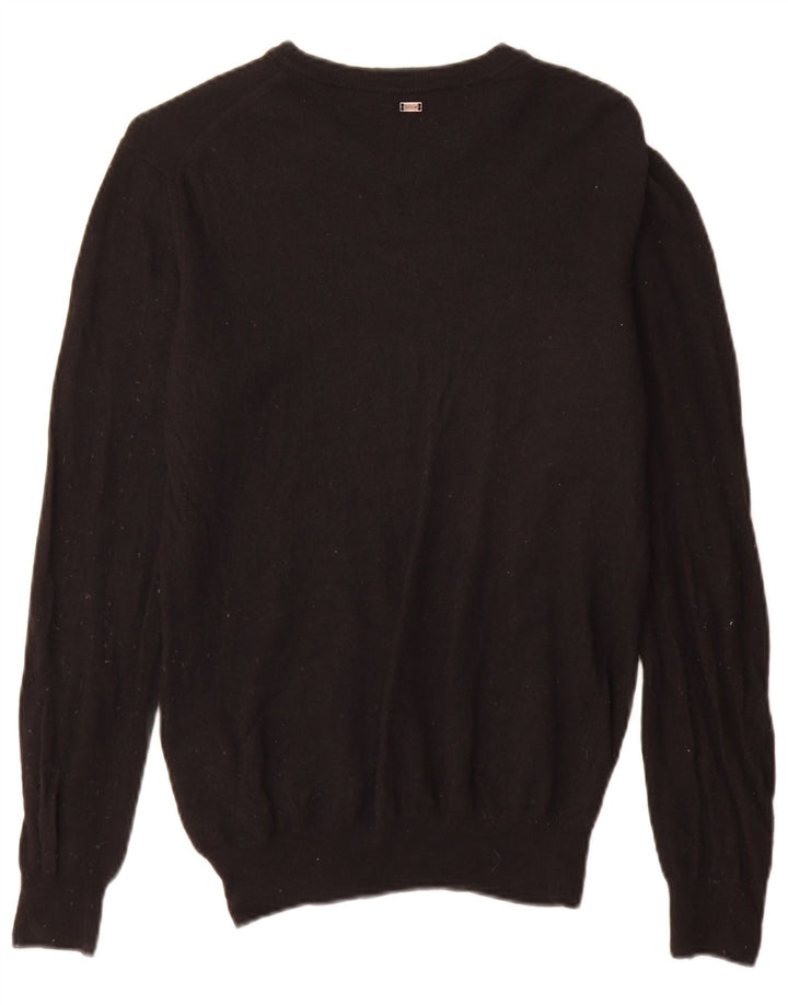 Liu Jo Mens Boat Neck Jumper Sweater Medium Black Viscose