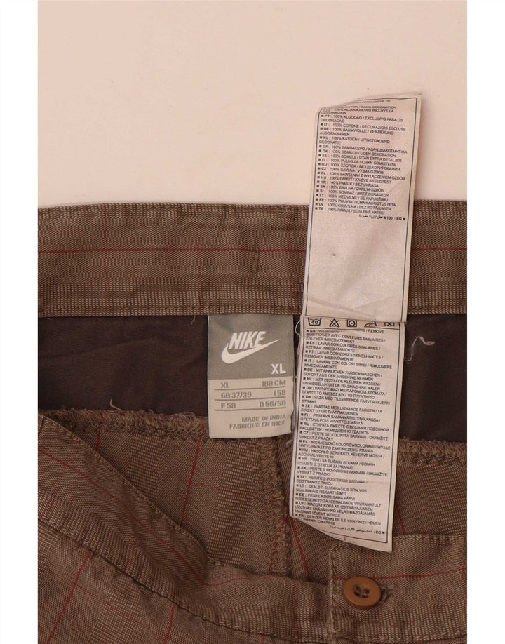 Nike Mens Cargo Shorts  XL W38  Grey Check Cotton