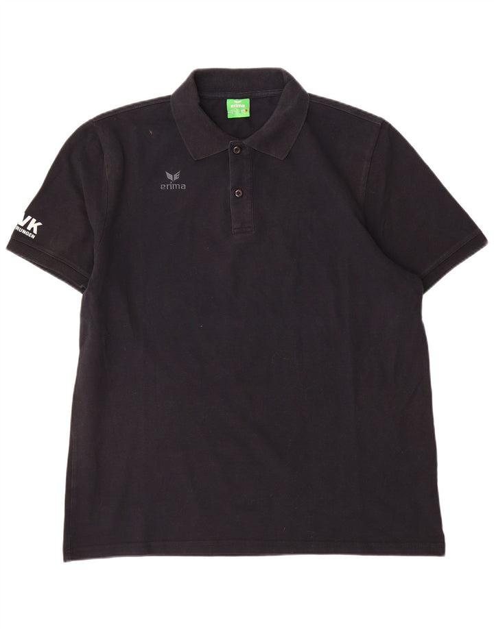 Erima Mens Graphic Polo Shirt XL Black Cotton