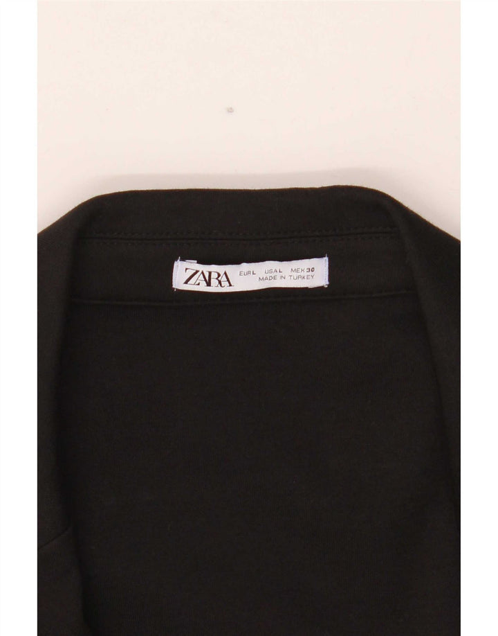 Jaqueta blazer feminina Zara com 2 botões Reino Unido 16 grande preto