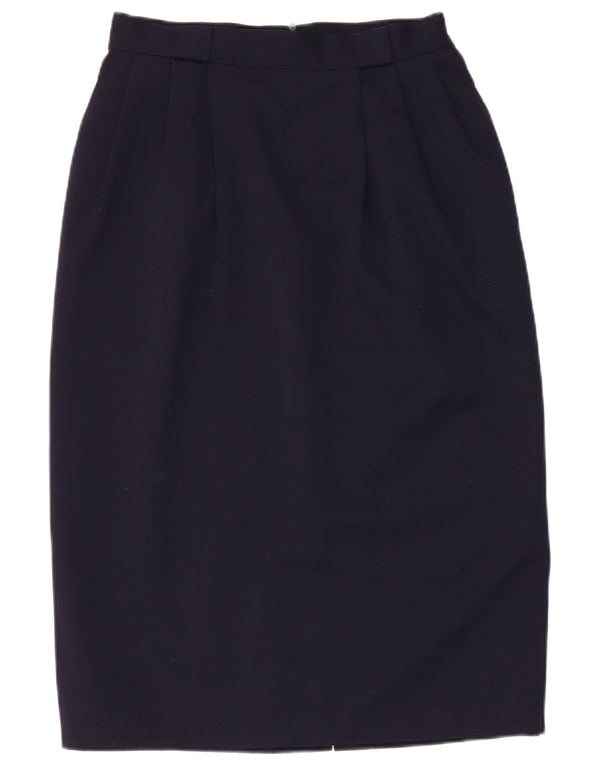 Marks & Spencer Womens High Waist Pencil Skirt IT 44 Medium W28 Navy Blue
