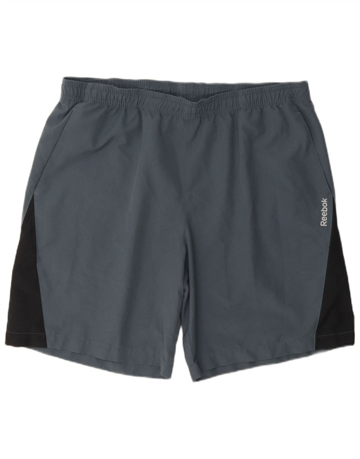Reebok Mens Speedwick Sport Shorts XL Blue Colourblock Polyester
