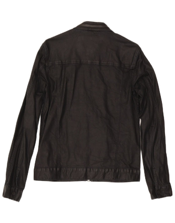 Jaqueta jeans masculina Superdry UK 36 pequeno algodão preto